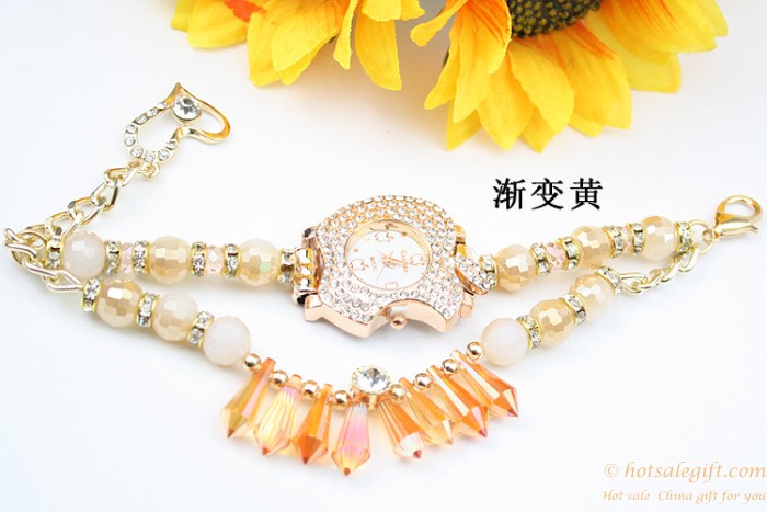 hotsalegift apple shaped fashion alloy diamond crystal bracelet ladies watches girls ladies 7