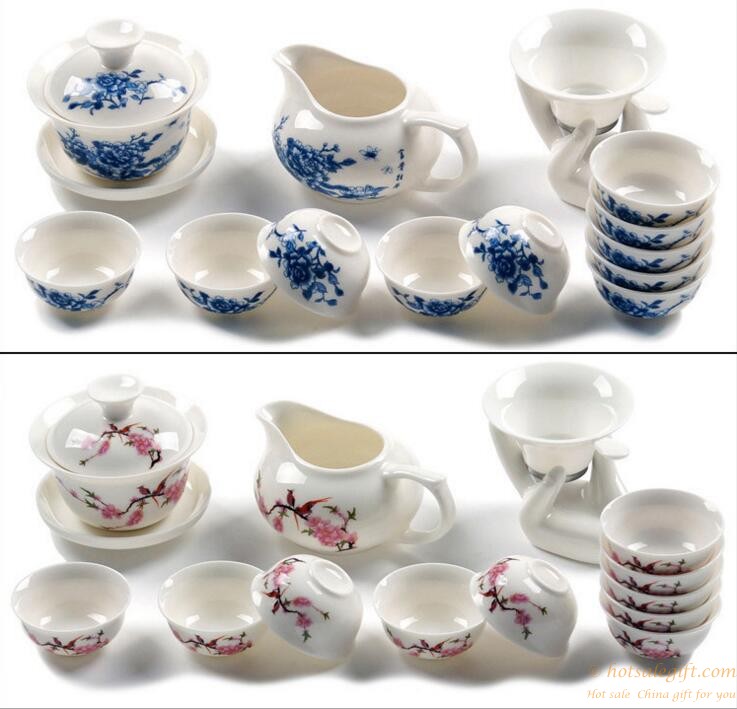 hotsalegift chinese style high quality blue white porcelain tea set 1