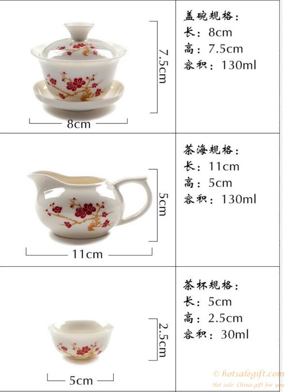 hotsalegift chinese style high quality blue white porcelain tea set 3