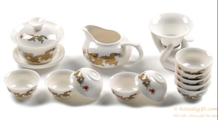 hotsalegift chinese style high quality blue white porcelain tea set 6