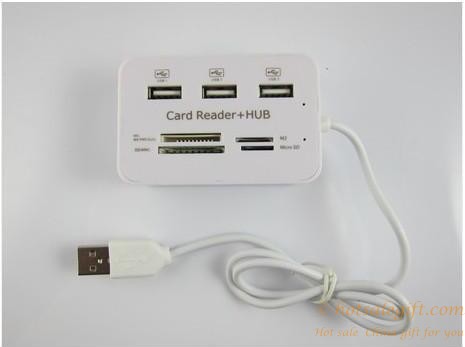 hotsalegift design card reader 3in1 usb hub