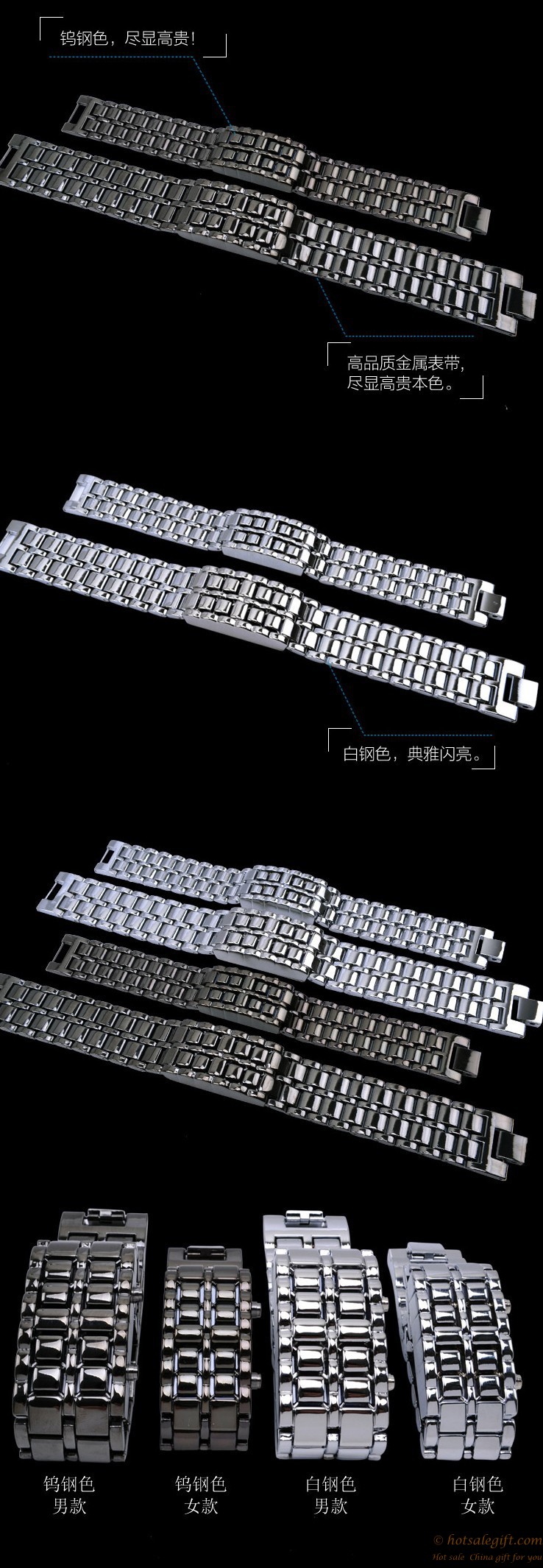 hotsalegift iron samurai creative fashion led bracelet watch 2