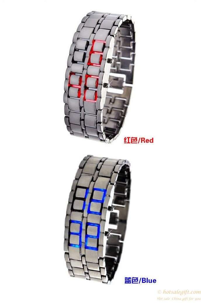 hotsalegift iron samurai creative fashion led bracelet watch 3