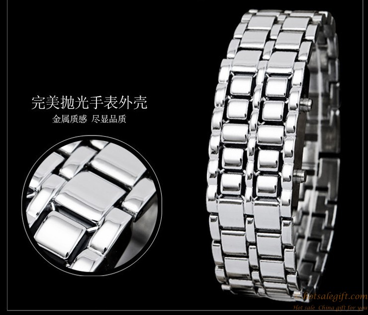 hotsalegift iron samurai creative fashion led bracelet watch