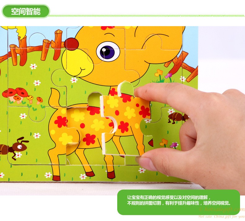 hotsalegift multiple design wooden jigsaw puzzle educational toys children 6