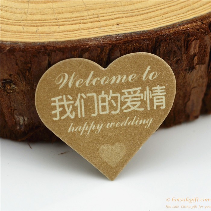 hotsalegift personalized sticker card wedding decorationheart shape model 4