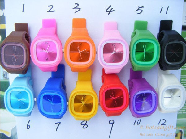 hotsalegift silicone jelly sport quartz wrist watch students young 3