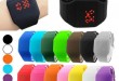 Velkoobchod barevný dotykový displej LED digitální silikonové hodinky s vlastní logo