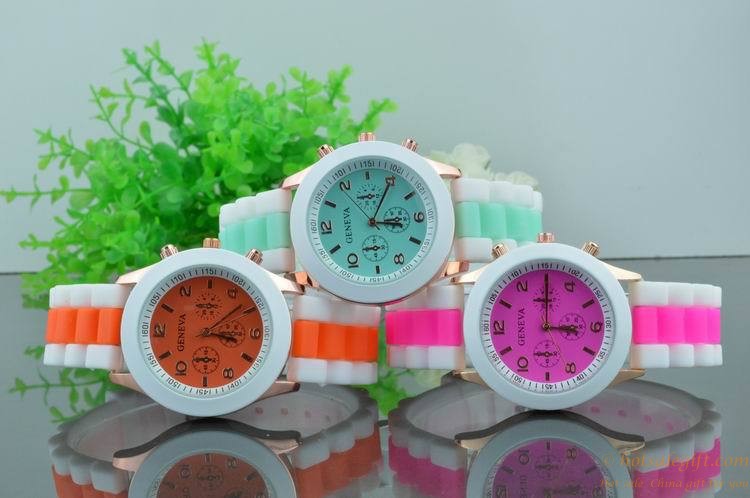 hotsalegift wholesale geneva brand jelly fashion silicone watch wrist quartz watch 2