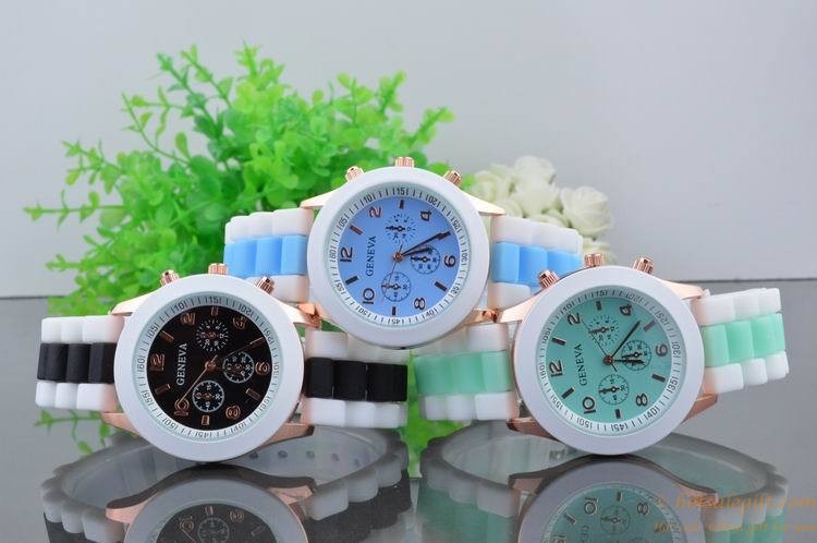 hotsalegift wholesale geneva brand jelly fashion silicone watch wrist quartz watch 3