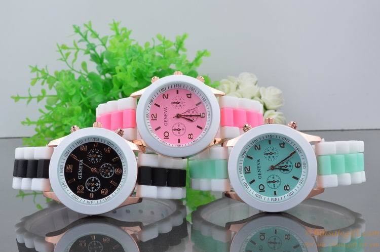 hotsalegift wholesale geneva brand jelly fashion silicone watch wrist quartz watch 4