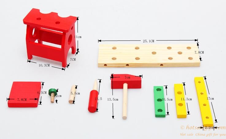 hotsalegift wood puzzle toy wooden play disassembly tool cart assembling nut screw car 4