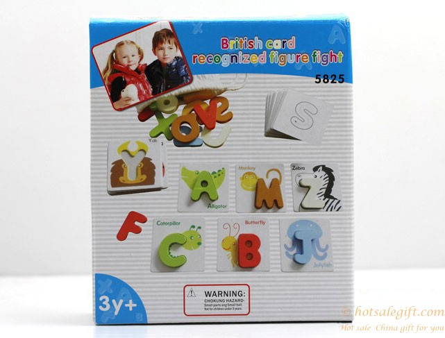 hotsalegift wooden early education kindergarten learning toys english alphabet puzzle toy animal cognition card design children 11