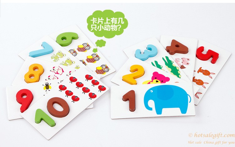 hotsalegift wooden puzzle children learning education arithmetic digital card toy wooden toys baby 2