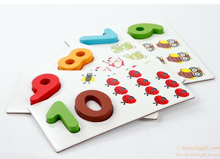 hotsalegift wooden puzzle children learning education arithmetic digital card toy wooden toys baby 4