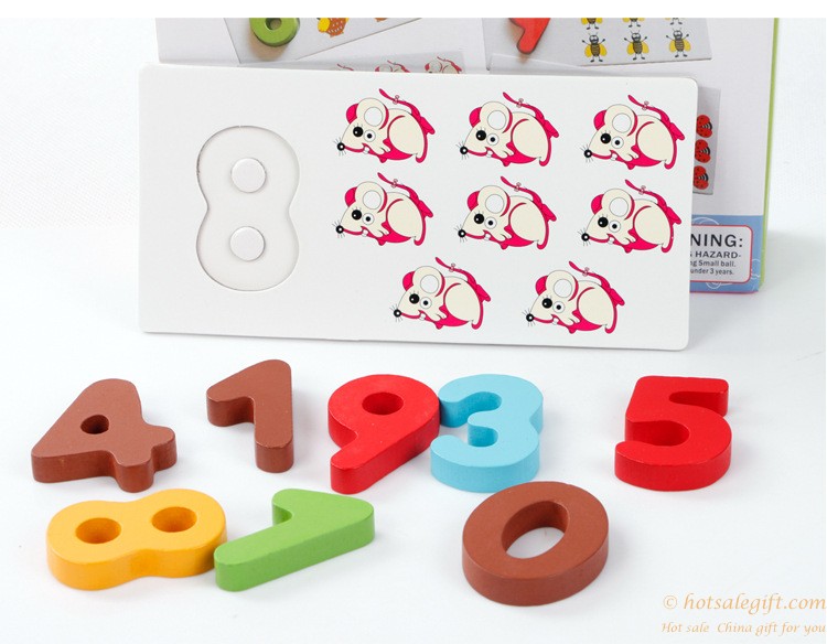 hotsalegift wooden puzzle children learning education arithmetic digital card toy wooden toys baby 5