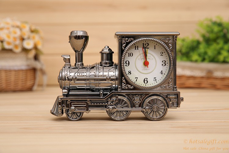 hotsalegift 3color retro locomotive creative alarm clocks