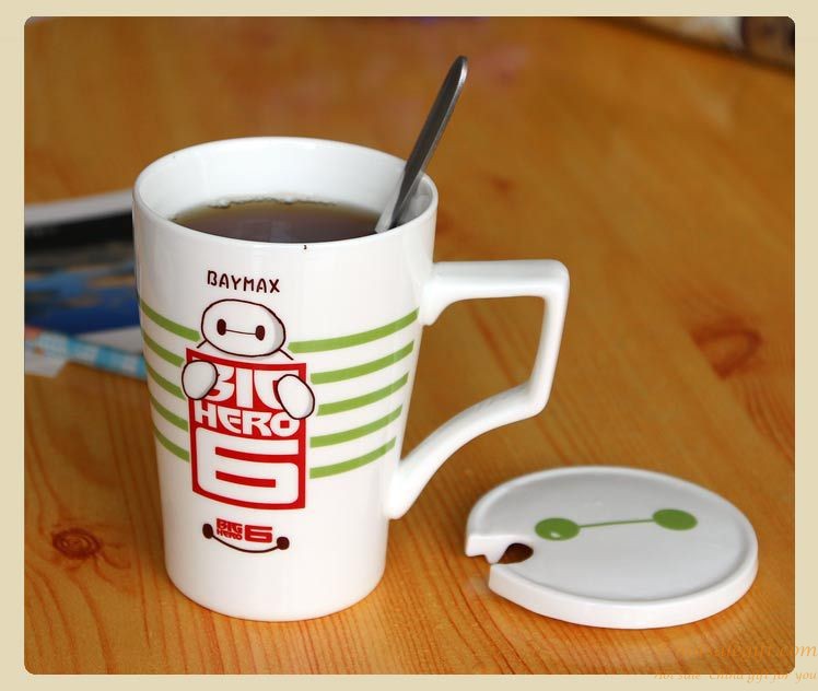 hotsalegift big hero design ceramic mug lid spoon 7
