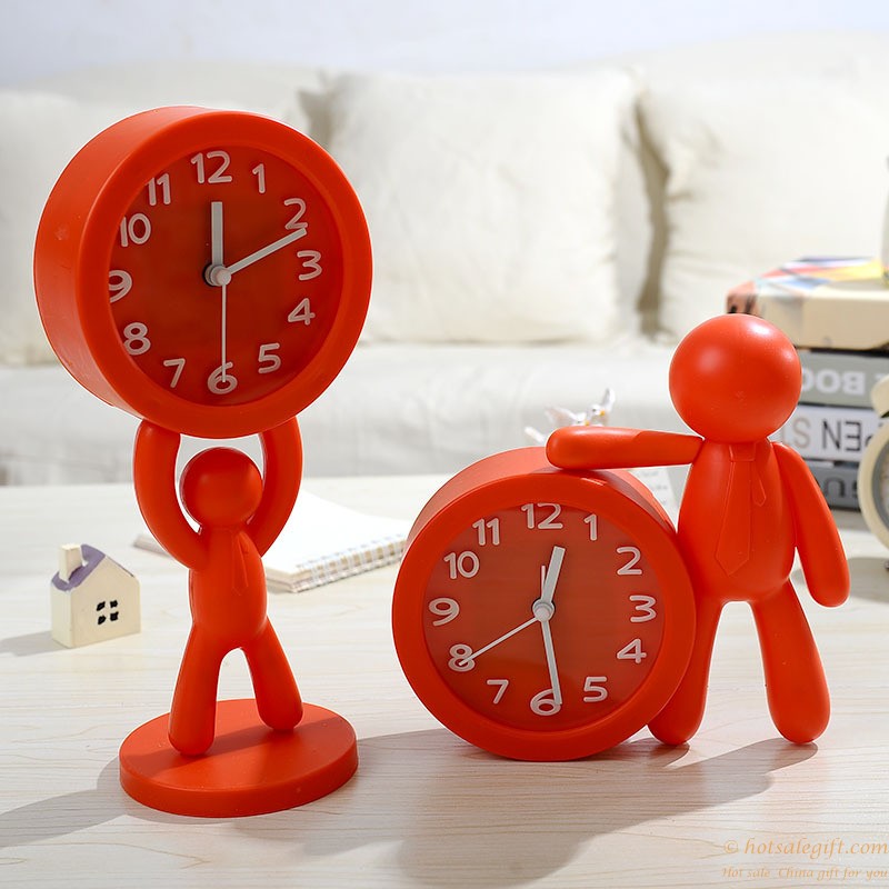 hotsalegift candy color cartoon humanoid alarm clock customization 8
