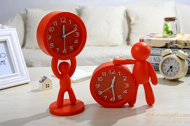 hotsalegift candy color cartoon humanoid alarm clock customization