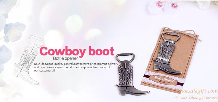 hotsalegift cowboy boots alloy beer bottle opener