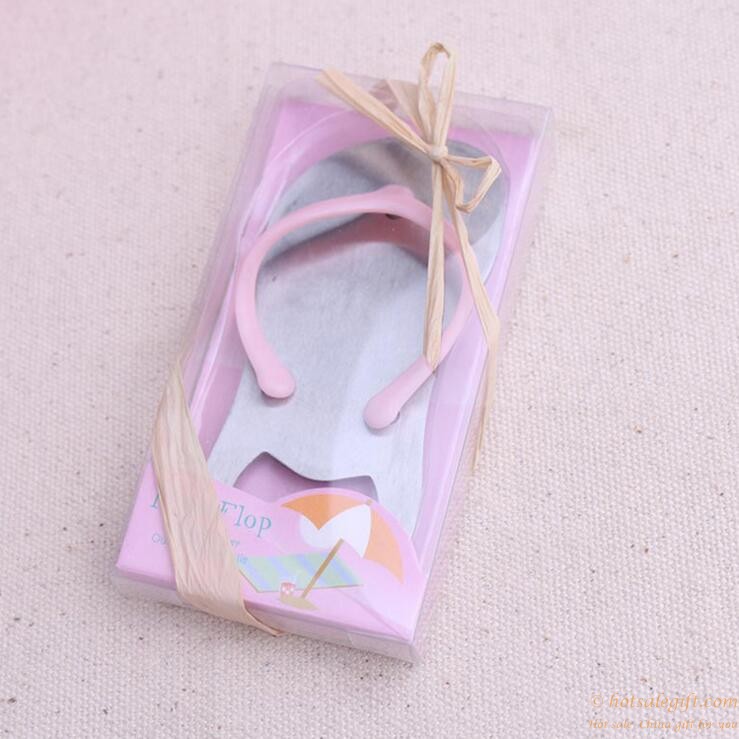 hotsalegift creative wedding gifts pink flip flop stainless steel bottle opener 1