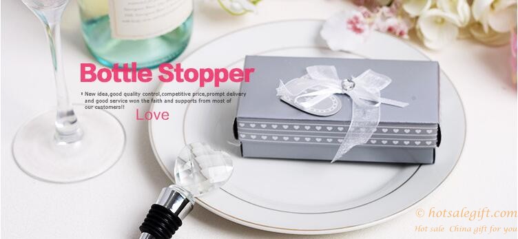 hotsalegift creative wedding gifts simple heartshaped crystal wine stopper