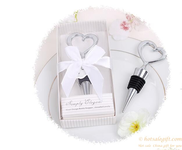 hotsalegift creative wedding gifts simple heartshaped wine stopper 2