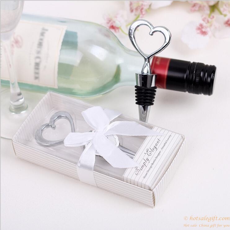 hotsalegift creative wedding gifts simple heartshaped wine stopper 4
