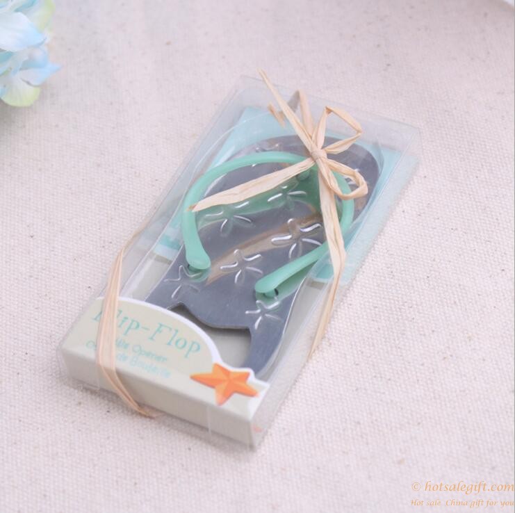 hotsalegift creative wedding gifts stainless steel blue starfish slippers bottle opener 1