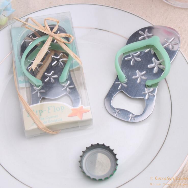 hotsalegift creative wedding gifts stainless steel blue starfish slippers bottle opener