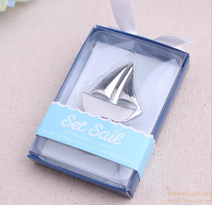 hotsalegift creative wedding gifts upscale alloy set sail sailing bottle opener 1