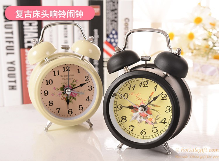 hotsalegift fashion design mini classic retro metal alarm clock 3