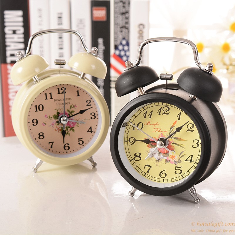 hotsalegift fashion design mini classic retro metal alarm clock 4