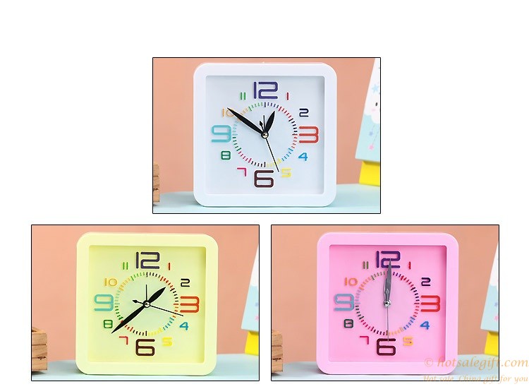 hotsalegift fresh fashion student desk table clock alarm clock digital pointer 1