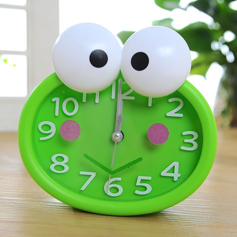 hotsalegift funny plastic big eyes frog alarm clock baby 4