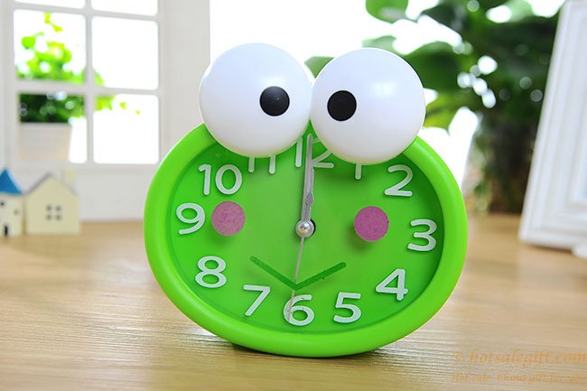 hotsalegift funny plastic big eyes frog alarm clock baby 8