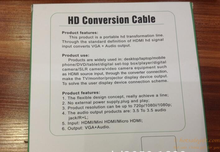 hotsalegift hdmi vugaaudio conversion line support hd 1080p 2