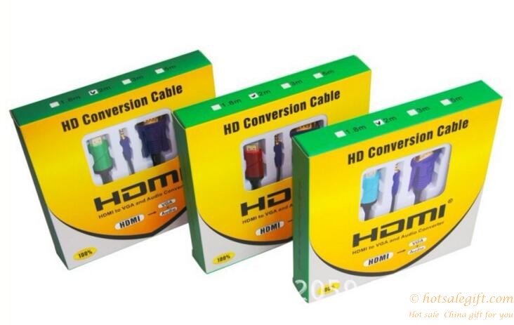 hotsalegift hdmi vugaaudio conversion line support hd 1080p 3