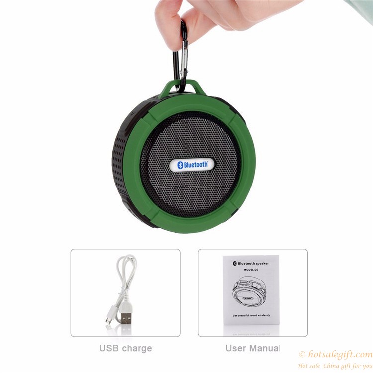 hotsalegift ip65 waterproof sports cards hanging buckle small bluetooth stereo speaker 1