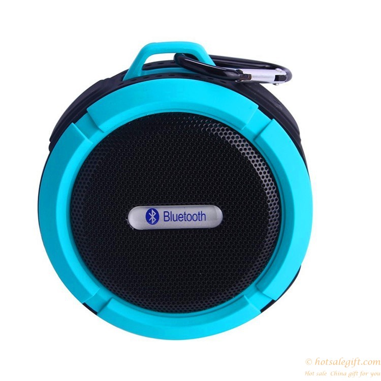 hotsalegift ip65 waterproof sports cards hanging buckle small bluetooth stereo speaker 2