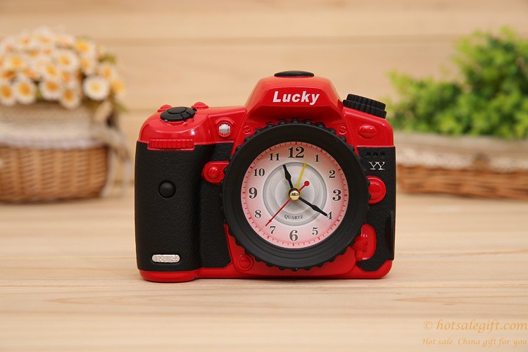 hotsalegift plastic camera creative alarm clock 3