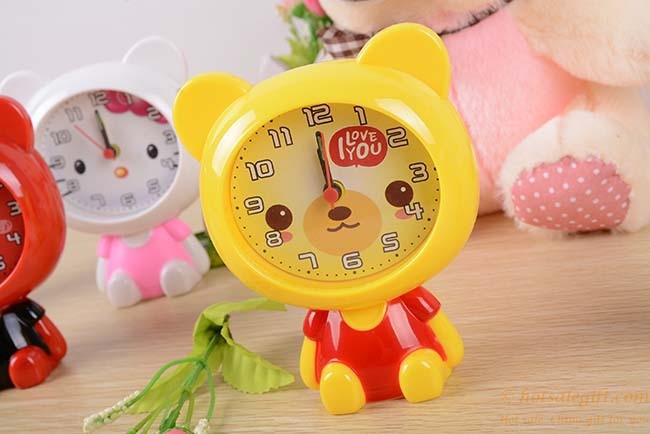 hotsalegift plastic cartoon bear children creative alarm clock 4