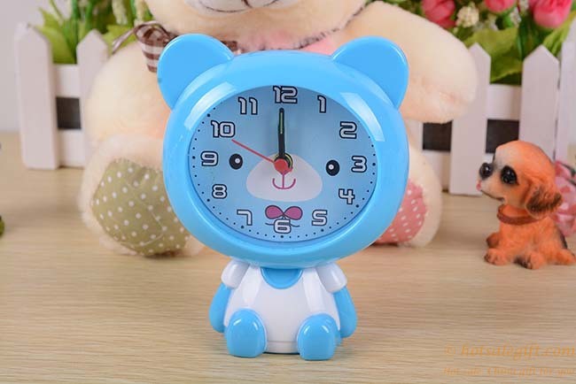hotsalegift plastic cartoon bear children creative alarm clock 5