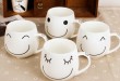 Smiley face creative ceramic mug with 4 designs