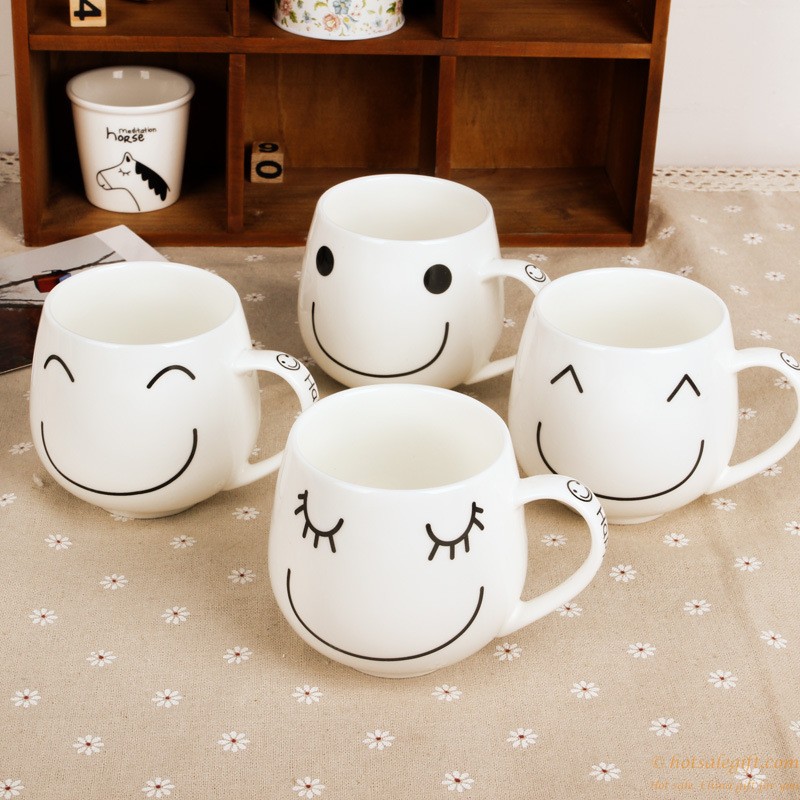 hotsalegift smiley face creative ceramic mug 4 designs