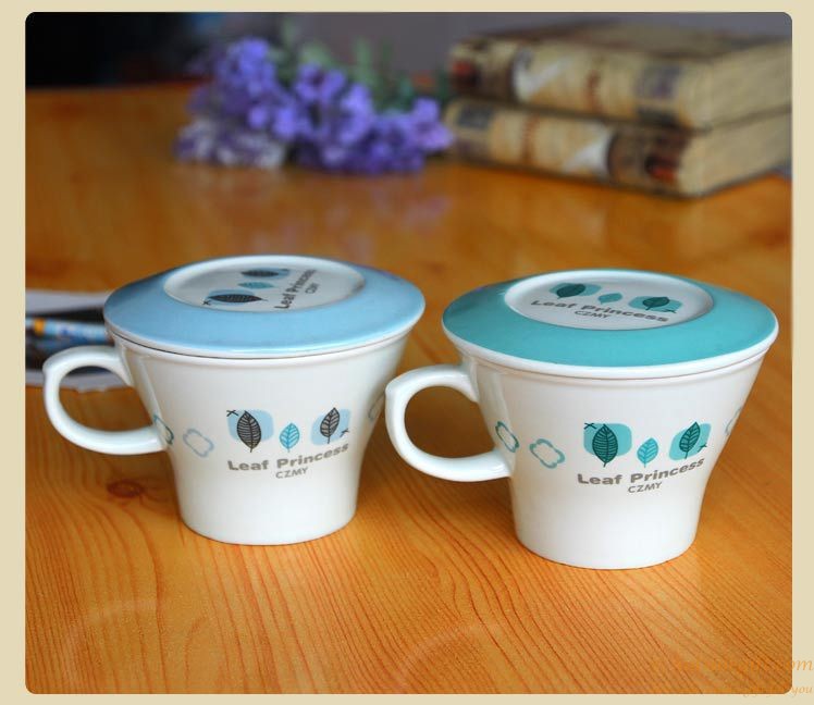 hotsalegift starbucks creative common horn shape ceramic mug lid 4