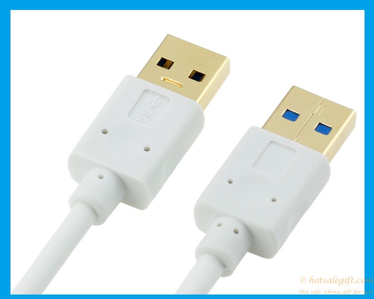 hotsalegift usb30 male male white gold plated adapter cable 1