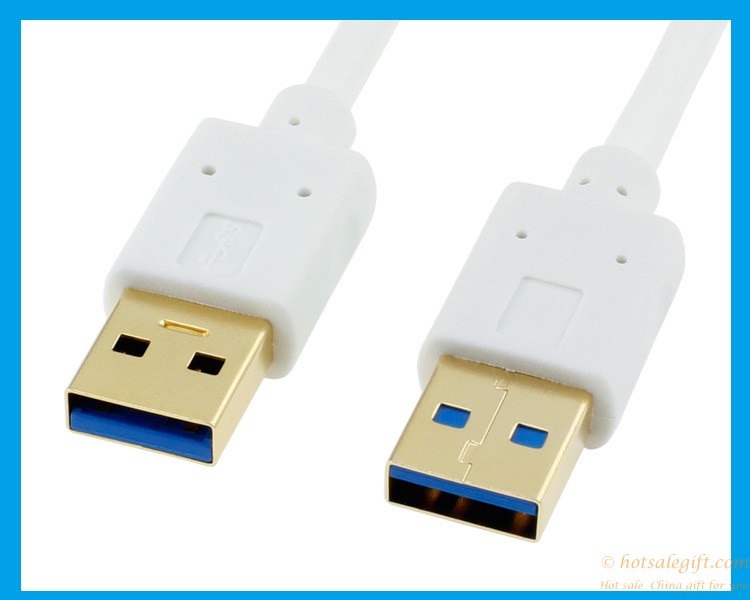 hotsalegift usb30 male male white gold plated adapter cable