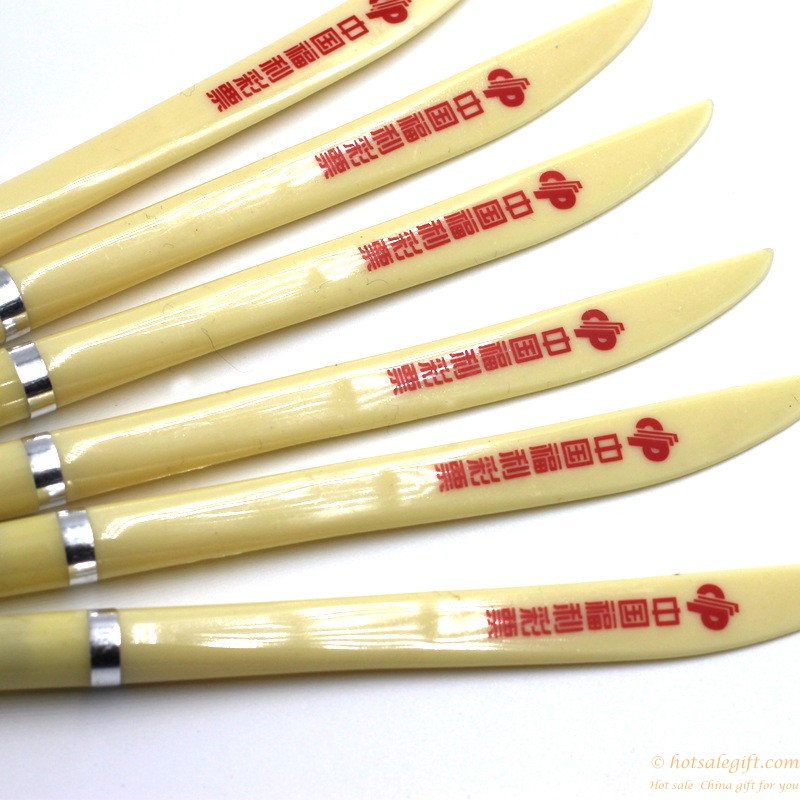 hotsalegift custom logo plastic ballpoint pen knife pen 1